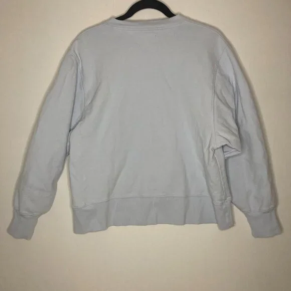 AYR All Year Round The Sweatshirt Crewneck Light Blue Small **FLAW** 100% Cotton - Picture 7 of 12